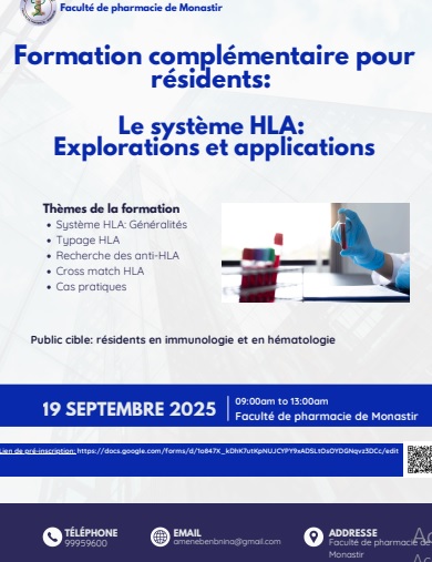 Formation complémentaire immunologie du 19 septembtre 2025