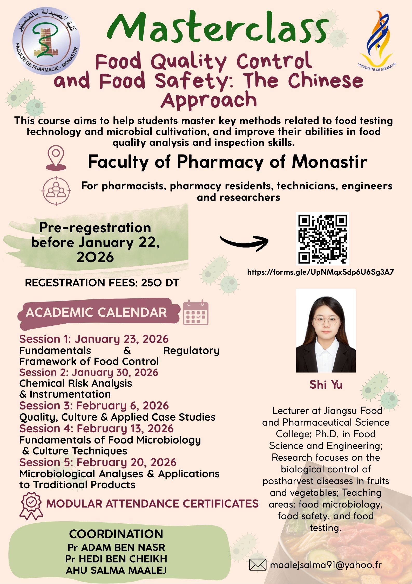 Affiche du MasterClass Foodsafety 2025 2026