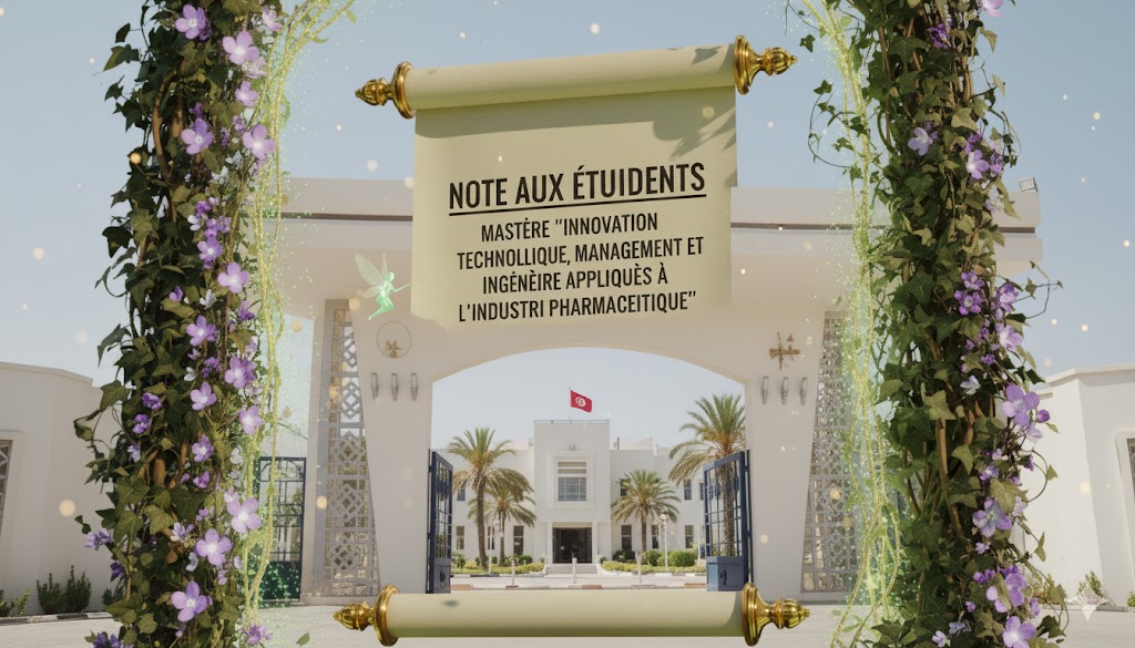 Note aux étudiants mastère "Innovation technologique, management et ingénierie appliqués à l'industrie pharmaceutique" 2025- 2026
